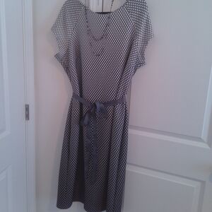 Elegant Black And White Polk The Mini Dress